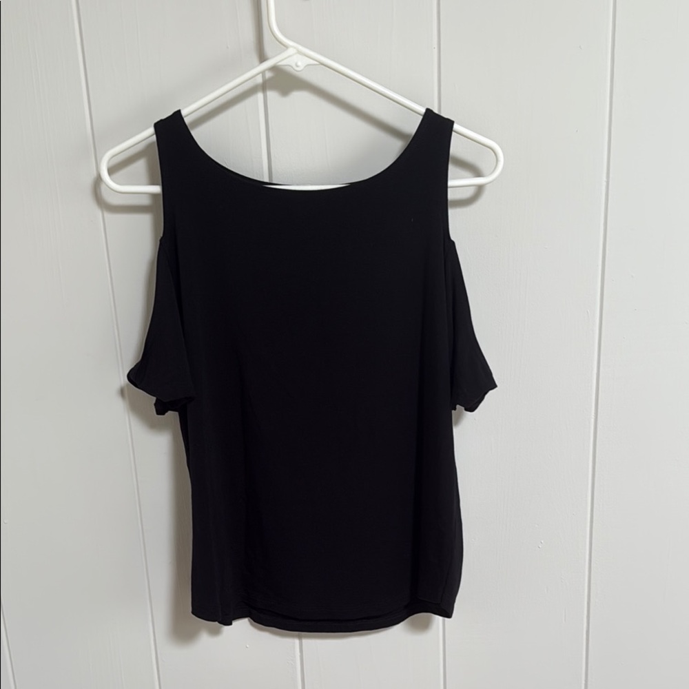 Fighting Eel Black Sleeveless Cut Out Blouse